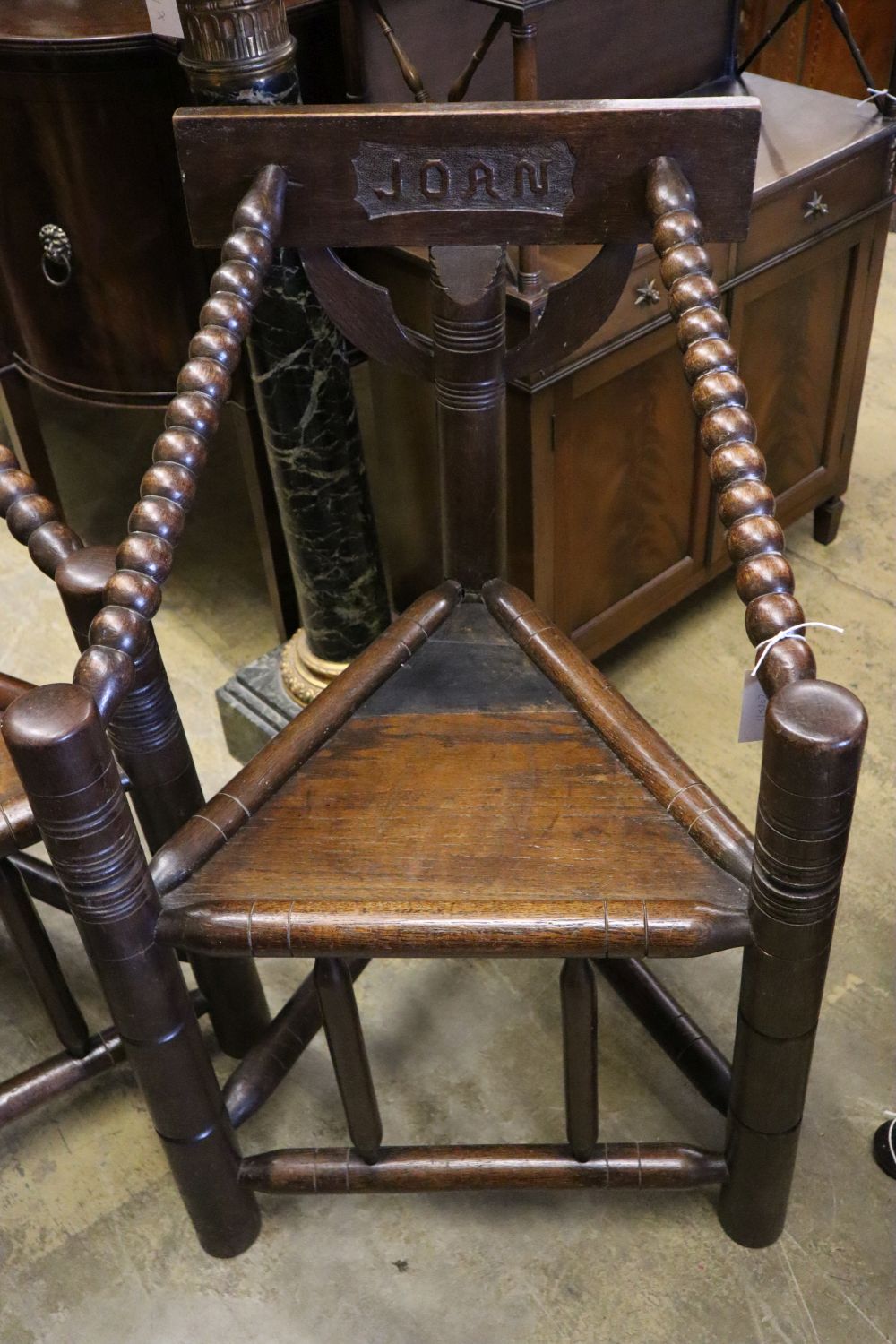 A pair of oak and beech Turners chairs